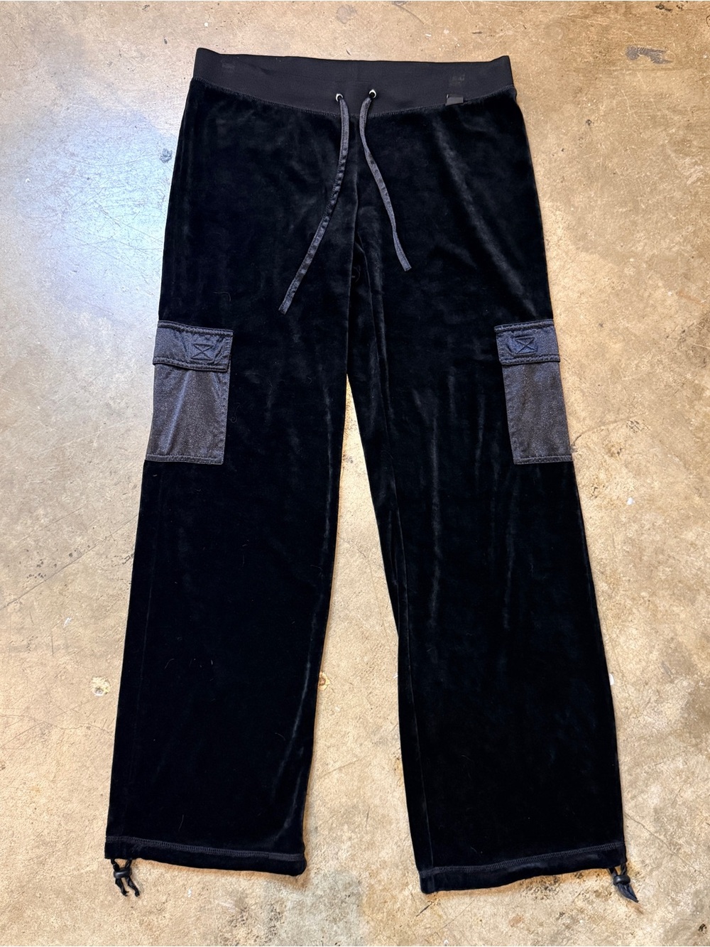 BCBG black velour lounge pants